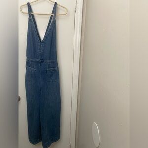 Free People Denim Wide-Leg Jumpsuit / Overalls – Blue